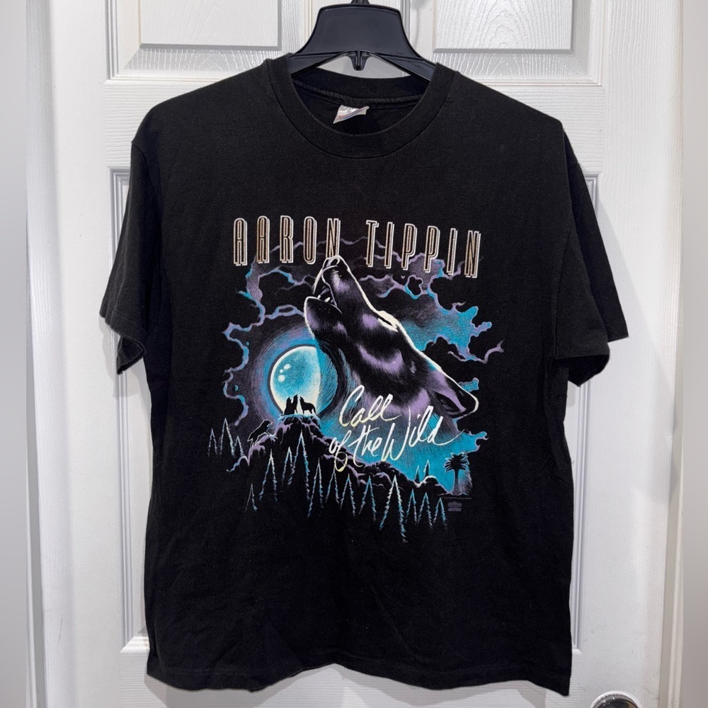 VINTAGE 1993 Aaron Tippin- Call of the Wild Tour Tee SZ - XL​​​